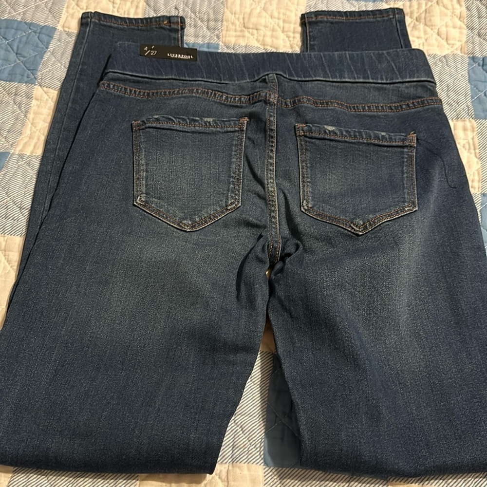 New Liverpool women’s denim leggings size 4/27 - Picture 10 of 14